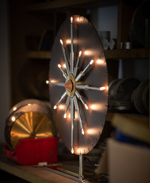 Lampe sans fil rechargeable Arturo Plissé Bronze by HISLE