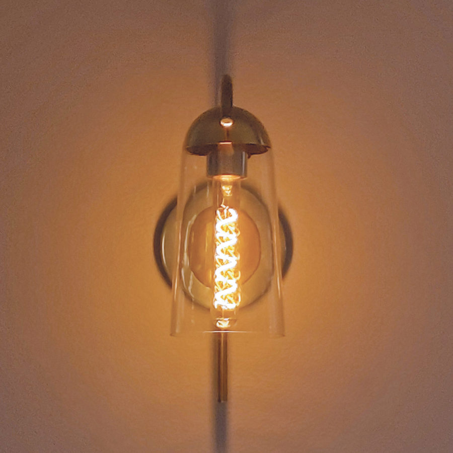 carillon applique by hisle wall light